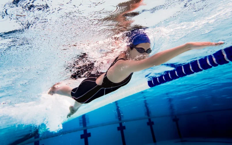 girl swimming